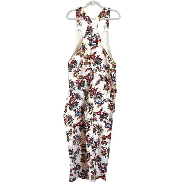 Anthropologie LF Markey Bryson Dungarees Womens Overalls Size 10 Harvest Print - Picture 5 of 16